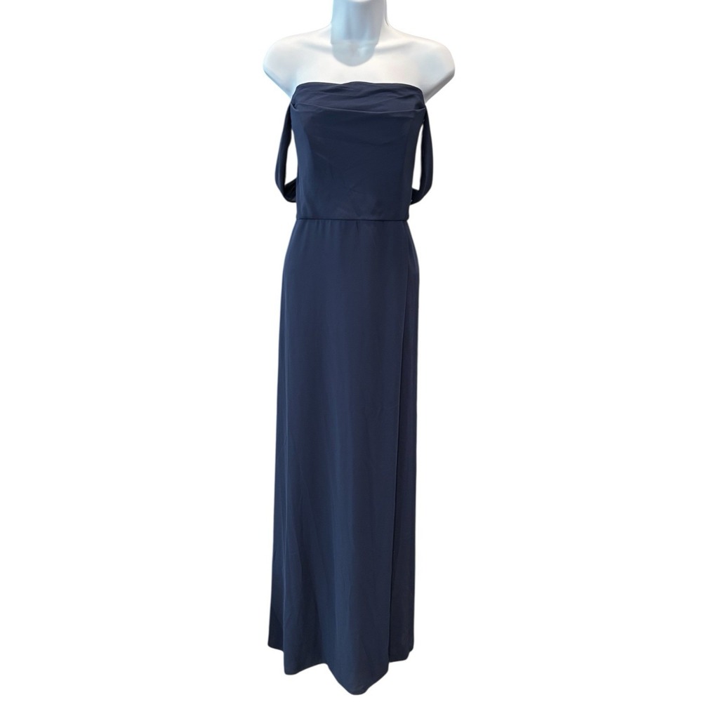 Celebrate DB Studio Navy Strapless Gown Dress Size 14 Formal Wedding‎ Guest